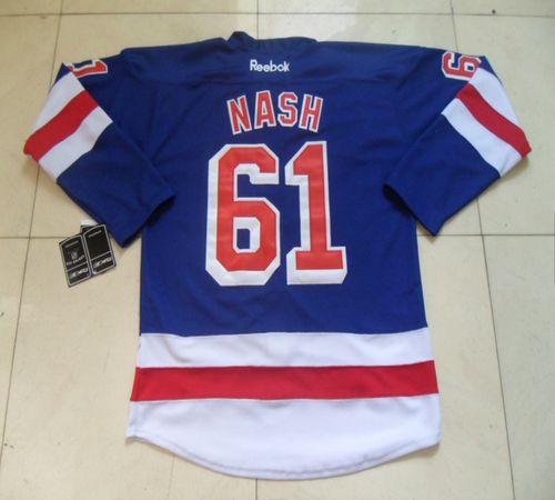 Jerseys Factory Cheap Rangers #61 Rick Nash Blue Home Embroidere