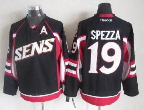 Jerseys Factory Cheap Senators #19 Jason Spezza Black Throwback