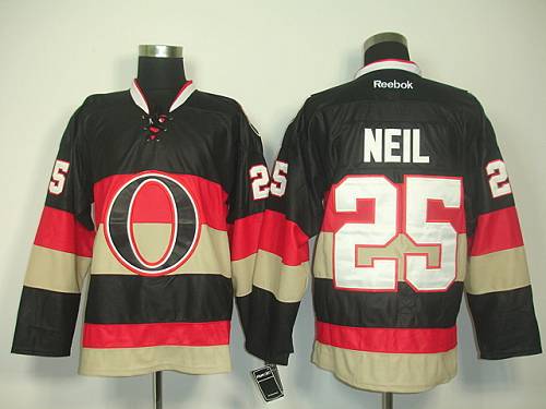 Jerseys Factory Cheap Senators #25 Chris Neil Black Third Embroi