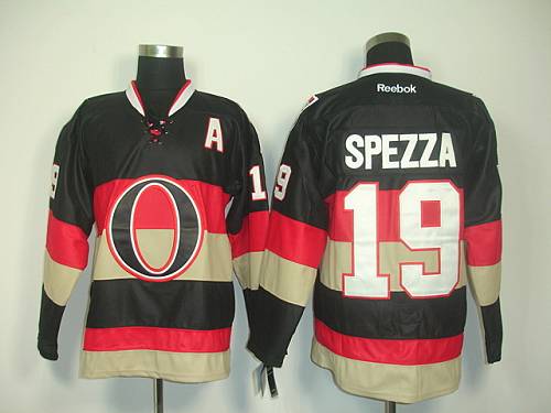 Jerseys Factory Cheap Senators #19 Jason Spezza Black Third Embr