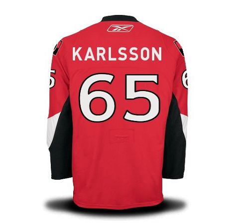 Jerseys Factory Cheap Senators #65 Erik Karlsson Red Home Embroi