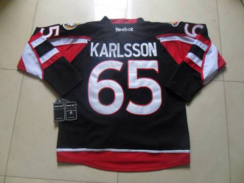 Jerseys Factory Cheap Senators #65 Erik Karlsson Black New Third
