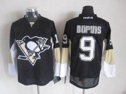 Jerseys Factory Cheap Penguins #9 Pascal Dupuis Black Embroidere