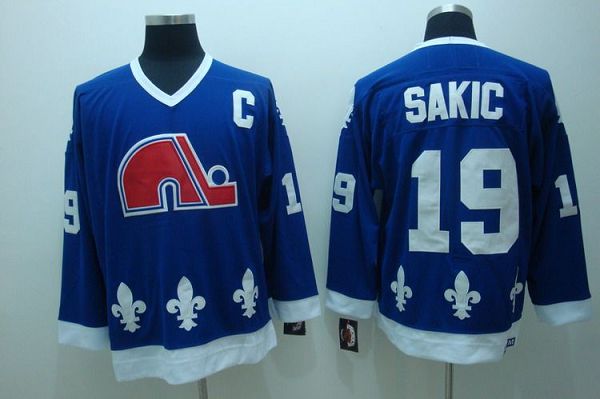 Jerseys Factory Cheap Nordiques #19 Joe Sakic Embroidered CCM Th - Click Image to Close