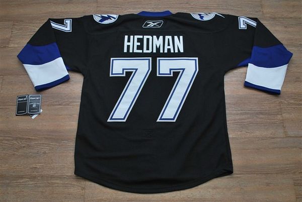 Jerseys Factory Cheap Lightning #77 Victor Hedman Embroidered Bl - Click Image to Close