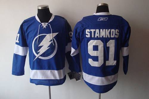 Jerseys Factory Cheap Lightning #91 Steven Stamkos Embroidered B