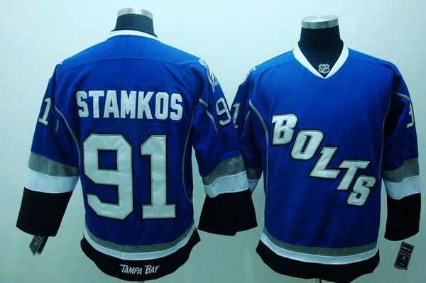 Jerseys Factory Cheap Lightning #91 Steven Stamkos Embroidered B - Click Image to Close