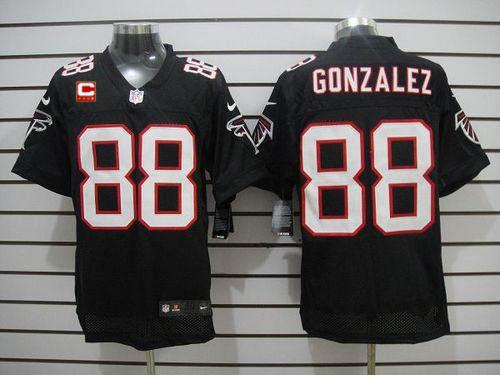 Jerseys Factory Cheap Nike Falcons #88 Tony Gonzalez Black Alter