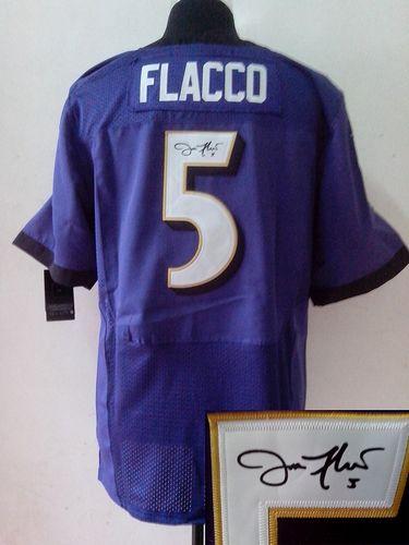 Jerseys Factory Cheap Nike Ravens #5 Joe Flacco Purple Team Colo