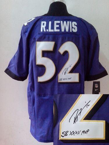 Jerseys Factory Cheap Nike Ravens #52 Ray Lewis Purple Team Colo