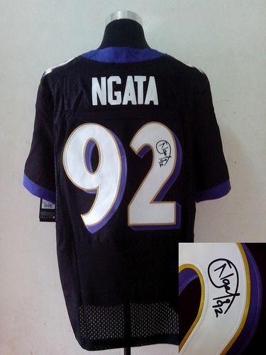 Jerseys Factory Cheap Nike Ravens #92 Haloti Ngata Black Alterna
