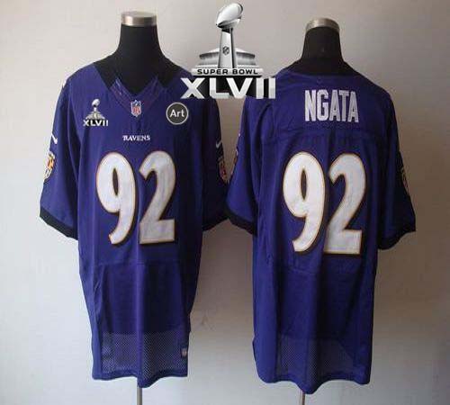 Jerseys Factory Cheap Nike Ravens #92 Haloti Ngata Purple Team C