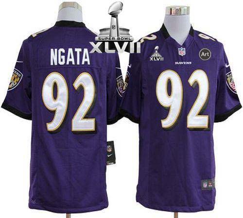 Jerseys Factory Cheap Nike Ravens #92 Haloti Ngata Purple Team C