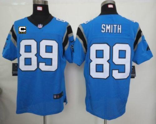Jerseys Factory Cheap Nike Panthers #89 Steve Smith Blue Alterna