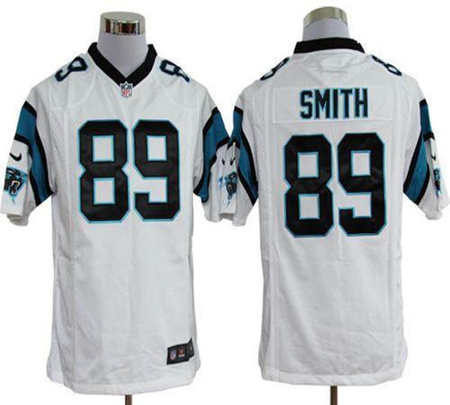 Jerseys Factory Cheap Nike Panthers #89 Steve Smith White Men's