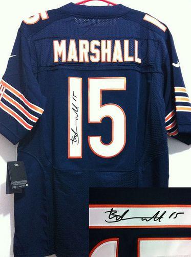 Jerseys Factory Cheap Nike Bears #15 Brandon Marshall Navy Blue