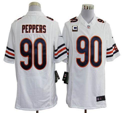 Jerseys Factory Cheap Nike Bears #90 Julius Peppers White With C