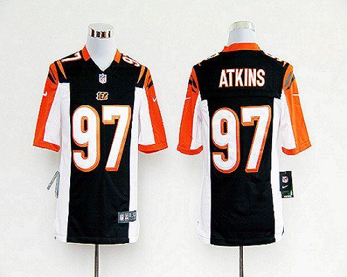 Jerseys Factory Cheap Nike Bengals #97 Geno Atkins Black Team Co