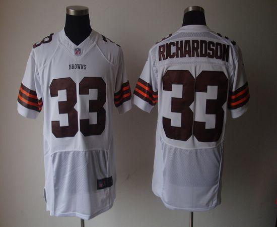 Jerseys Factory Cheap Nike Browns #33 Trent Richardson White Men - Click Image to Close