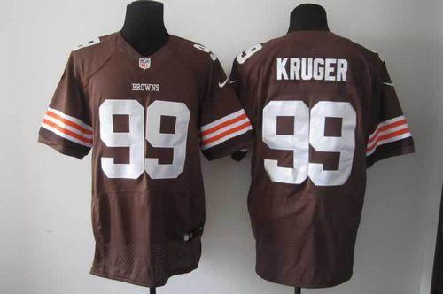 Jerseys Factory Cheap Nike Browns #99 Paul Kruger Brown Team Col