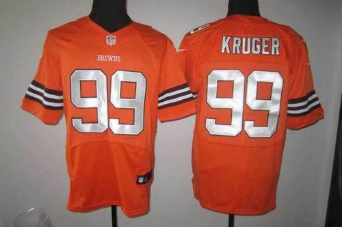 Jerseys Factory Cheap Nike Browns #99 Paul Kruger Orange Alterna