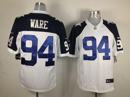 Jerseys Factory Cheap Nike Cowboys #94 DeMarcus Ware White Thank