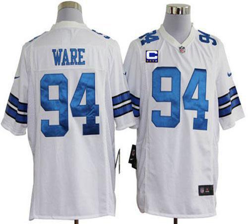 Jerseys Factory Cheap Nike Cowboys #94 DeMarcus Ware White With