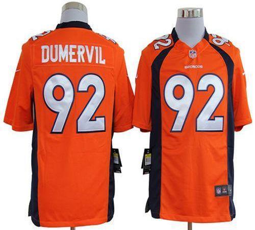 Jerseys Factory Cheap Nike Broncos #92 Elvis Dumervil Orange Tea