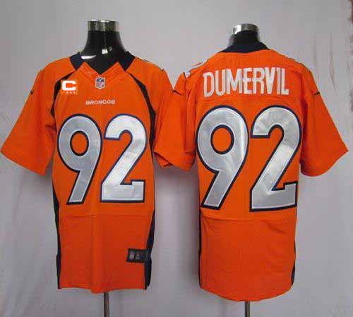Jerseys Factory Cheap Nike Broncos #92 Elvis Dumervil Orange Tea