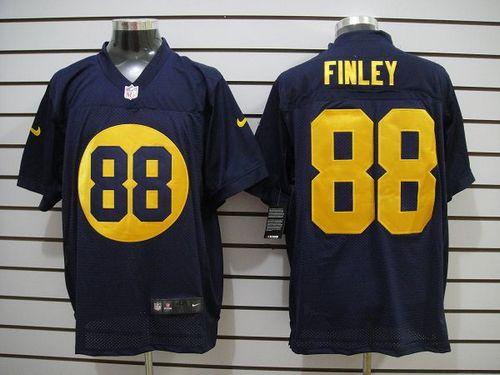 Jerseys Factory Cheap Nike Packers #88 Jermichael Finley Navy Bl