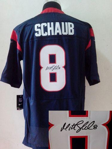 Jerseys Factory Cheap Nike Texans #8 Matt Schaub Navy Blue Team