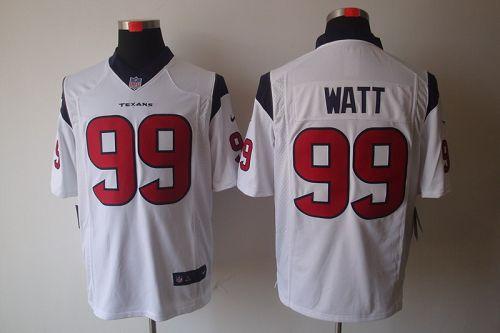 Jerseys Factory Cheap Nike Texans #99 J.J. Watt White Men's Embr