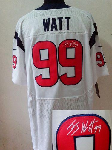 Jerseys Factory Cheap Nike Texans #99 J.J. Watt White Men's Embr