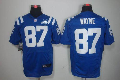 Jerseys Factory Cheap Nike Colts #87 Reggie Wayne Royal Blue Tea