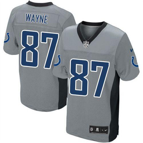 Jerseys Factory Cheap Nike Colts #87 Reggie Wayne Grey Shadow Me