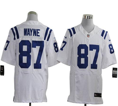 Jerseys Factory Cheap Nike Colts #87 Reggie Wayne White Men's Em