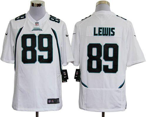 Jerseys Factory Cheap Nike Jaguars #89 Marcedes Lewis White Men'