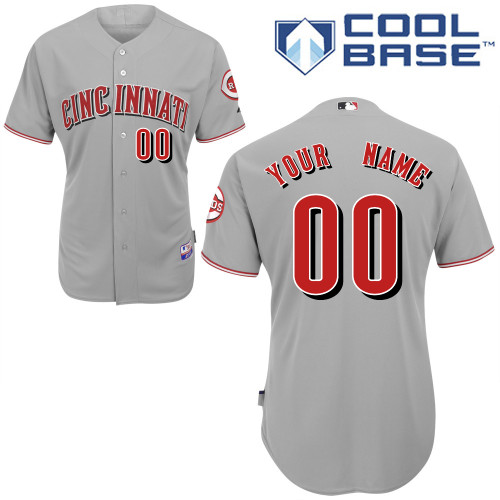 Jerseys Factory Cheap Reds Personalized Authentic Grey Baseball