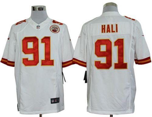 Jerseys Factory Cheap Nike Chiefs #91 Tamba Hali White Men's Emb