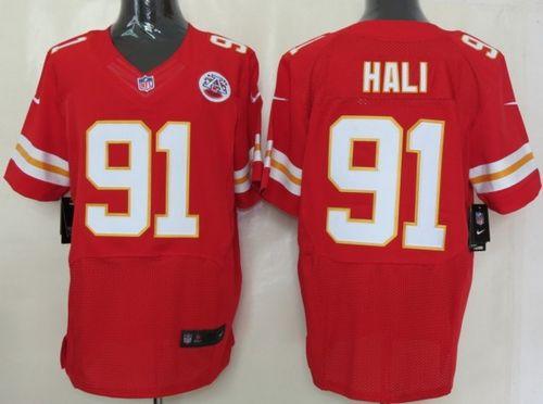 Jerseys Factory Cheap Nike Chiefs #91 Tamba Hali Red Team Color