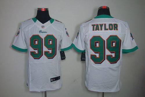 Jerseys Factory Cheap Nike Dolphins #99 Jason Taylor White Men's