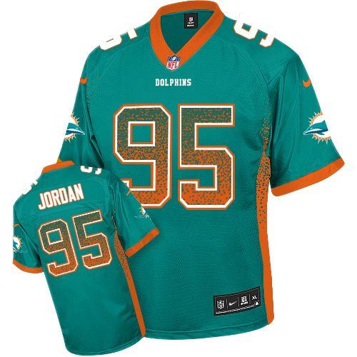 Jerseys Factory Cheap Nike Dolphins #95 Dion Jordan Aqua Green T