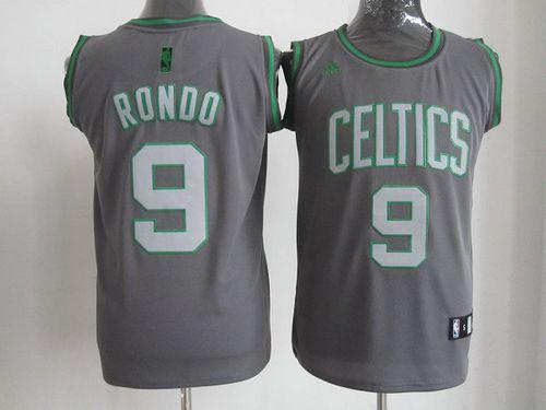 Jerseys Factory Cheap Celtics #9 Rajon Rondo Grey Graystone Fash