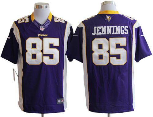 Jerseys Factory Cheap Nike Vikings #85 Greg Jennings Purple Team