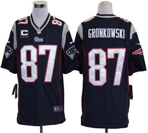 Jerseys Factory Cheap Nike Patriots #87 Rob Gronkowski Navy Blue