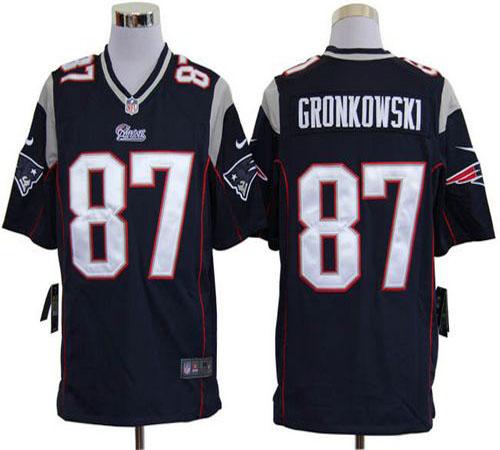 Jerseys Factory Cheap Nike Patriots #87 Rob Gronkowski Navy Blue