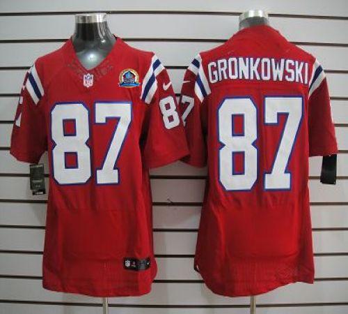 Jerseys Factory Cheap Nike Patriots #87 Rob Gronkowski Red Alter
