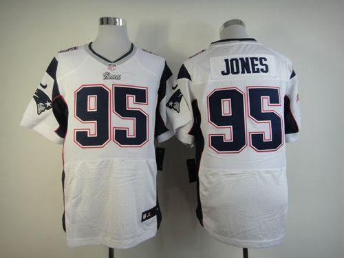 Jerseys Factory Cheap Nike Patriots #95 Chandler Jones White Men