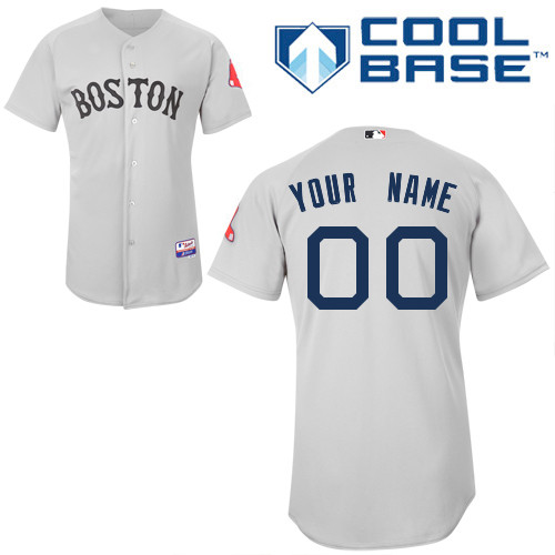 Jerseys Factory Cheap Red Sox Personalized Authentic Grey Baseba