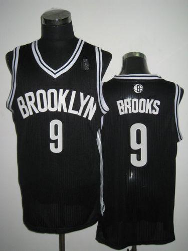 Jerseys Factory Cheap Nets #9 MarShon Brooks Black Road Embroide